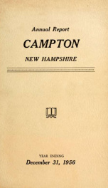 Annual report Town of Campton, N.H. 1956_cover