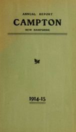Annual report Town of Campton, N.H. 1915_cover