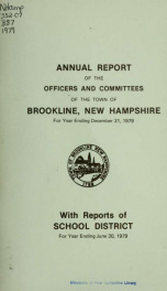 Annual report of the town of Brookline, New Hampshire 1979_cover