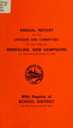 Annual report of the town of Brookline, New Hampshire 1978_cover