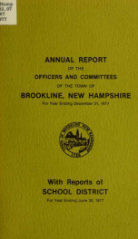 Annual report of the town of Brookline, New Hampshire 1977_cover