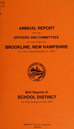 Annual report of the town of Brookline, New Hampshire 1975_cover