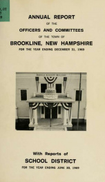 Annual report of the town of Brookline, New Hampshire 1969_cover