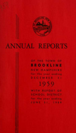 Annual report of the town of Brookline, New Hampshire 1959_cover