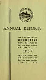 Annual report of the town of Brookline, New Hampshire 1957_cover