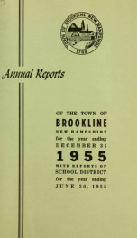 Annual report of the town of Brookline, New Hampshire 1955_cover