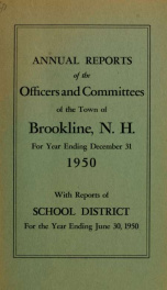Annual report of the town of Brookline, New Hampshire 1950_cover