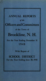 Annual report of the town of Brookline, New Hampshire 1948_cover