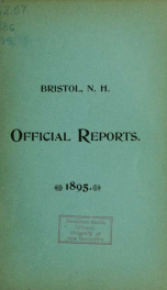 Annual reports for the Town of Bristol, New Hampshire 1895_cover