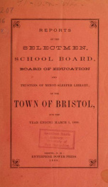 Annual reports for the Town of Bristol, New Hampshire 1888_cover