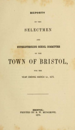 Annual reports for the Town of Bristol, New Hampshire 1875_cover