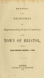 Annual reports for the Town of Bristol, New Hampshire 1872_cover