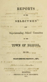 Annual reports for the Town of Bristol, New Hampshire 1871_cover