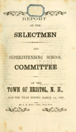 Annual reports for the Town of Bristol, New Hampshire 1869_cover