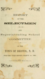 Annual reports for the Town of Bristol, New Hampshire 1868_cover