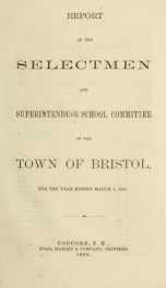 Annual reports for the Town of Bristol, New Hampshire 1866_cover