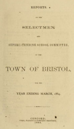 Annual reports for the Town of Bristol, New Hampshire 1864_cover