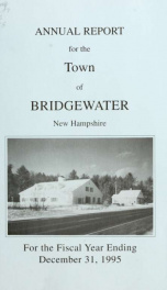 Annual reports, Town of Bridgewater, New Hampshire 1995_cover