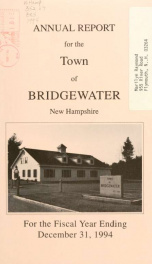 Annual reports, Town of Bridgewater, New Hampshire 1994_cover