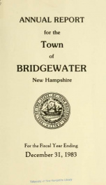 Annual reports, Town of Bridgewater, New Hampshire 1983_cover