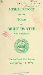 Annual reports, Town of Bridgewater, New Hampshire 1979_cover