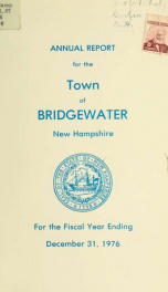 Annual reports, Town of Bridgewater, New Hampshire 1976_cover