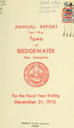 Annual reports, Town of Bridgewater, New Hampshire 1975_cover