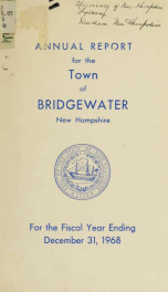 Annual reports, Town of Bridgewater, New Hampshire 1968_cover