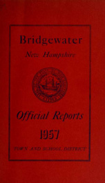 Annual reports, Town of Bridgewater, New Hampshire 1957_cover