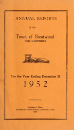 Annual reports of the Town of Brentwood, New Hampshire 1952_cover