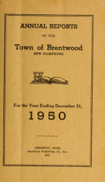 Annual reports of the Town of Brentwood, New Hampshire 1950_cover