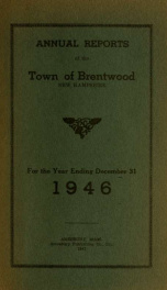 Annual reports of the Town of Brentwood, New Hampshire 1946_cover