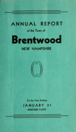 Annual reports of the Town of Brentwood, New Hampshire 1940_cover