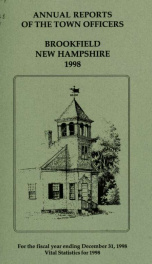 Annual reports of the Town of Brookfield, New Hampshire 1998_cover