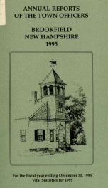 Annual reports of the Town of Brookfield, New Hampshire 1995_cover