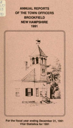 Annual reports of the Town of Brookfield, New Hampshire 1991_cover