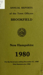 Annual reports of the Town of Brookfield, New Hampshire 1980_cover