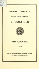 Annual reports of the Town of Brookfield, New Hampshire 1978_cover