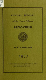 Annual reports of the Town of Brookfield, New Hampshire 1977_cover