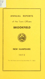 Annual reports of the Town of Brookfield, New Hampshire 1972_cover