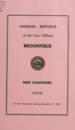 Annual reports of the Town of Brookfield, New Hampshire 1970_cover