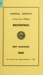 Annual reports of the Town of Brookfield, New Hampshire 1969_cover