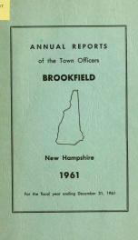 Annual reports of the Town of Brookfield, New Hampshire 1961_cover