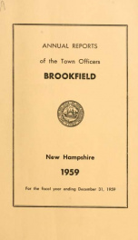 Annual reports of the Town of Brookfield, New Hampshire 1959_cover