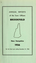 Annual reports of the Town of Brookfield, New Hampshire 1956_cover