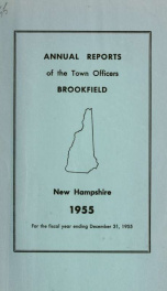 Annual reports of the Town of Brookfield, New Hampshire 1955_cover