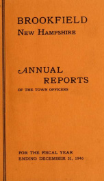 Annual reports of the Town of Brookfield, New Hampshire 1946_cover