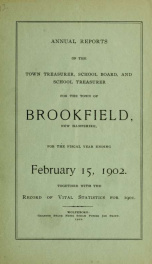 Annual reports of the Town of Brookfield, New Hampshire 1902_cover