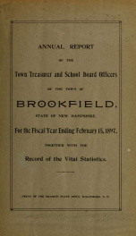 Annual reports of the Town of Brookfield, New Hampshire 1897_cover