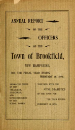 Annual reports of the Town of Brookfield, New Hampshire 1895_cover